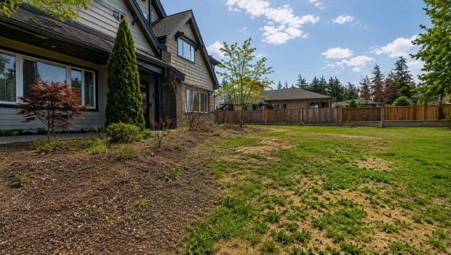 Yard before ASBDS started the project